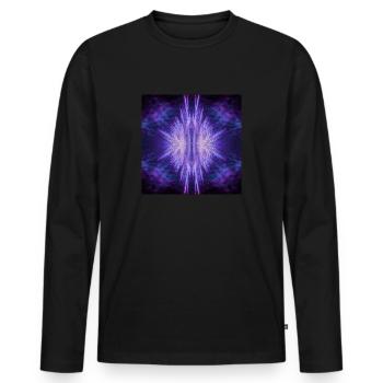 Enfer cosmique - T-shirt manches longues Premium bio Homme - noir - Devant - Nico (187cm)