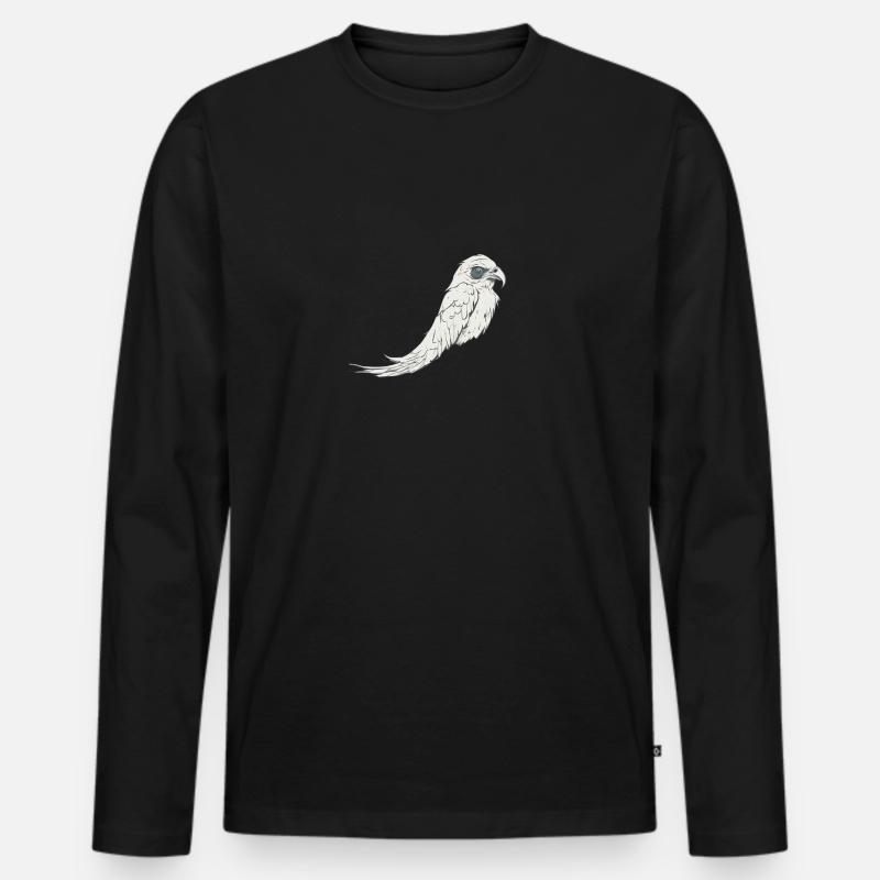 Du Vogel - Männer Premium Bio Langarmshirt - Schwarz