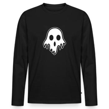 Ghost Ghosts Witching Hour Halloween - Men's Premium Organic Long Sleeve Shirt - black - Front - Nico (187cm)
