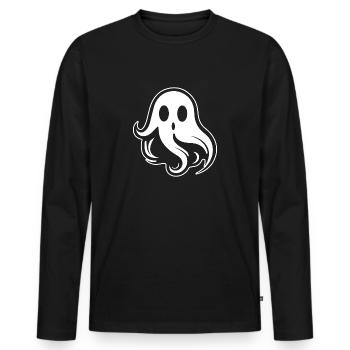 Ghost Ghosts Witching Hour Halloween - T-shirt manches longues Premium bio Homme - noir - Devant - Nico (187cm)