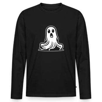 Ghost Ghosts Witching Hour Halloween - Men's Premium Organic Long Sleeve Shirt - black - Front - Nico (187cm)