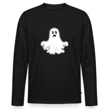 Ghost Ghosts Witching Hour Halloween - Men's Premium Organic Long Sleeve Shirt - black - Front - Nico (187cm)