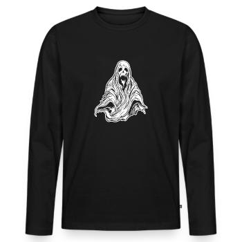 Ghost Ghosts Witching Hour Halloween - T-shirt manches longues Premium bio Homme - noir - Devant - Nico (187cm)