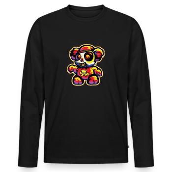 Horror Scary Bear Halloween Count Fluffy - Men's Premium Organic Long Sleeve Shirt - black - Front - Nico (187cm)