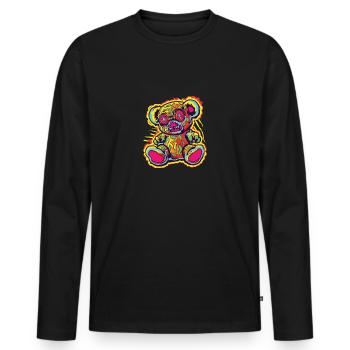 Horror Scary Bears Halloween Cursed Teddy - Men's Premium Organic Long Sleeve Shirt - black - Front - Nico (187cm)