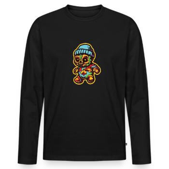 Horror Scary Bear Halloween Ice Bear - Men's Premium Organic Long Sleeve Shirt - black - Front - Nico (187cm)
