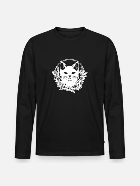 Cat Cat Kitten Cat Lady - Men's Premium Organic Long Sleeve Shirt - black