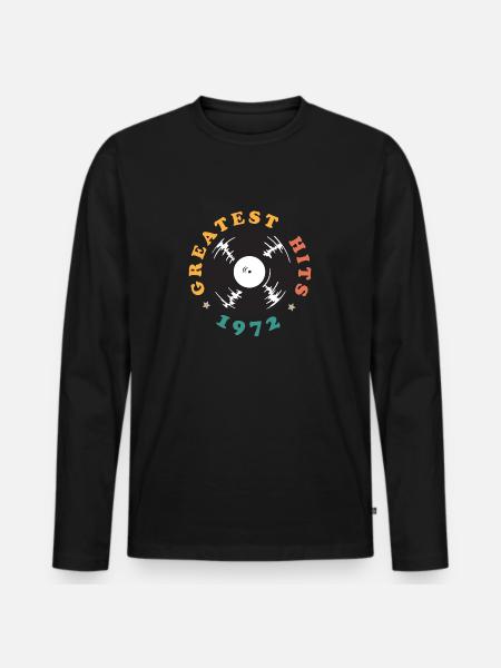 Millésime 1972 - T-shirt manches longues Premium bio Homme - noir