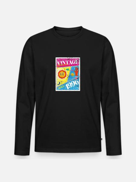 Millésime 1996 - T-shirt manches longues Premium bio Homme - noir