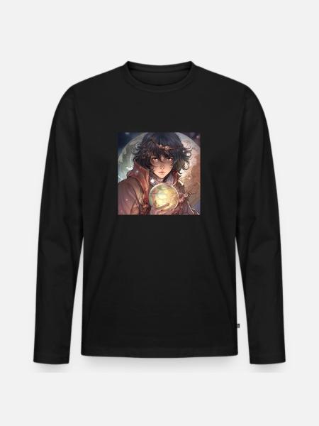 Wizzard Guy 2 - Männer Premium Bio Langarmshirt - Schwarz