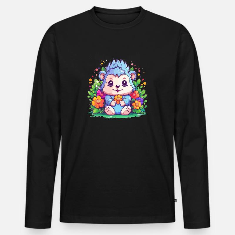 Spikes & Sweetness - Männer Premium Bio Langarmshirt - Schwarz