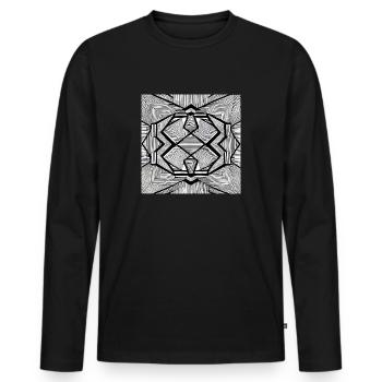 Turtle - Men's Premium Organic Long Sleeve Shirt - black - Front - Nico (187cm)