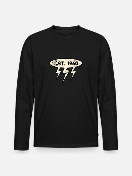 Millésime 1960 - T-shirt manches longues Premium bio Homme - noir