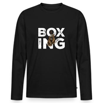 Boxing Gloves Boxing - Men's Premium Organic Long Sleeve Shirt - black - Front - Nico (187cm)
