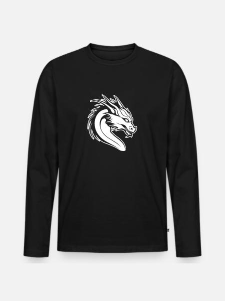 Dragon Dragon Fantasy Mythology - Men's Premium Organic Long Sleeve Shirt - black