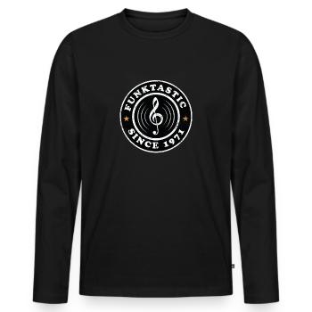 1971 Vintage - Men's Premium Organic Long Sleeve Shirt - black - Front - Nico (187cm)