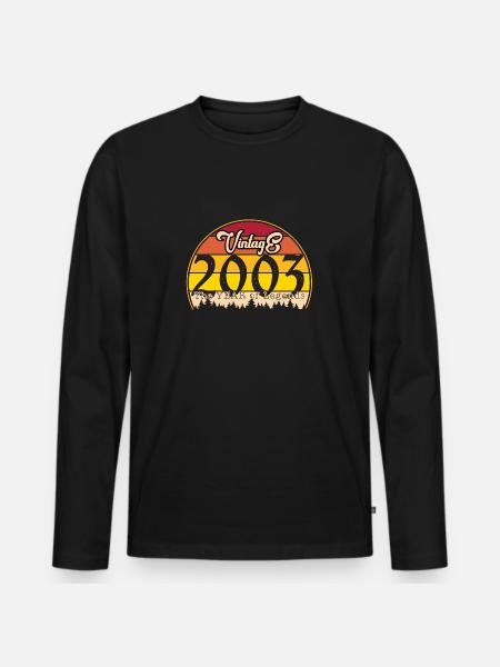 Millésime 2003 - T-shirt manches longues Premium bio Homme - noir