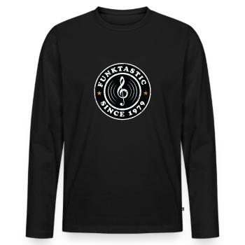 Millésime 1979 - T-shirt manches longues Premium bio Homme - noir - Devant - Nico (187cm)