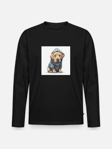 Labrador Retriever - Männer Premium Bio Langarmshirt - Schwarz