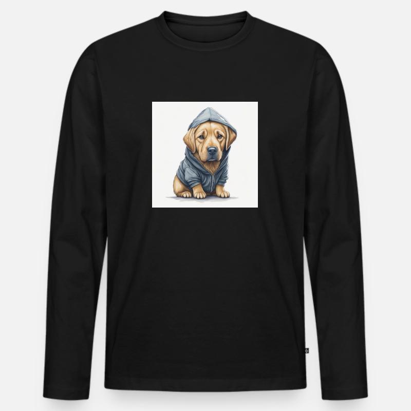 Labrador Retriever - Männer Premium Bio Langarmshirt - Schwarz