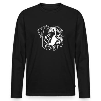 Boxer Dog Dog Breeds - Men's Premium Organic Long Sleeve Shirt - black - Front - Nico (187cm)
