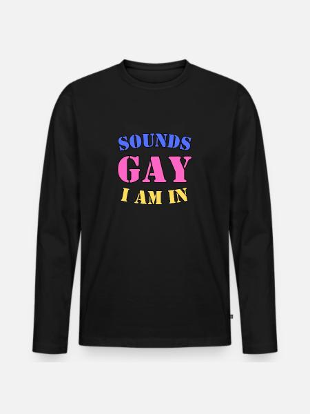 Sounds happy I'm on board - Men's Premium Organic Long Sleeve Shirt - black