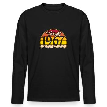 Millésime 1967 - T-shirt manches longues Premium bio Homme - noir - Devant - Nico (187cm)