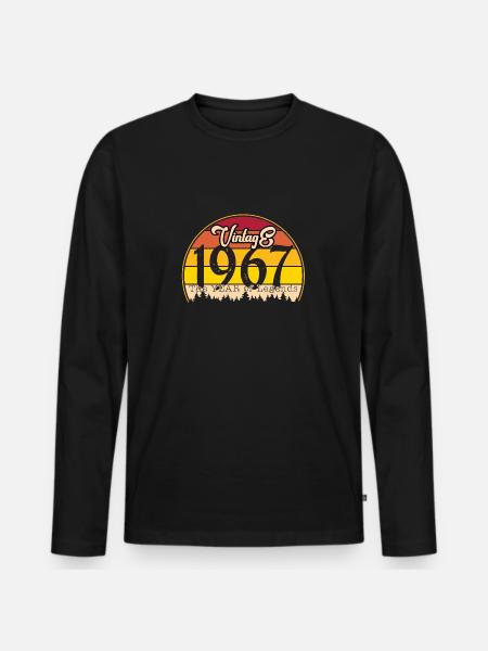Millésime 1967 - T-shirt manches longues Premium bio Homme - noir