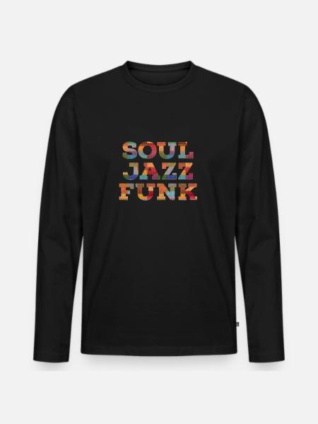 Soul Jazz Funk music - Men's Premium Organic Long Sleeve Shirt - black