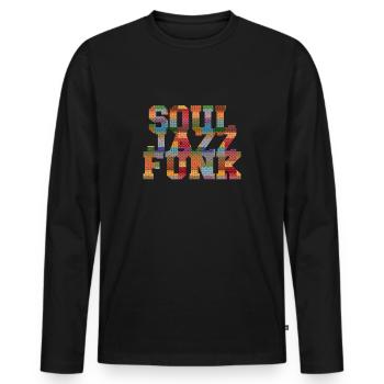 Soul Jazz Funk vintage - Männer Premium Bio Langarmshirt - Schwarz - Vorne - Nico (187cm)