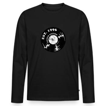 Millésime 1996 - T-shirt manches longues Premium bio Homme - noir - Devant - Nico (187cm)