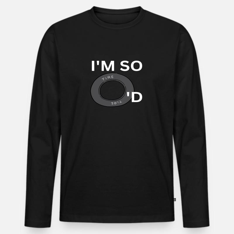 I´m so tire'd - Männer Premium Bio Langarmshirt - Schwarz