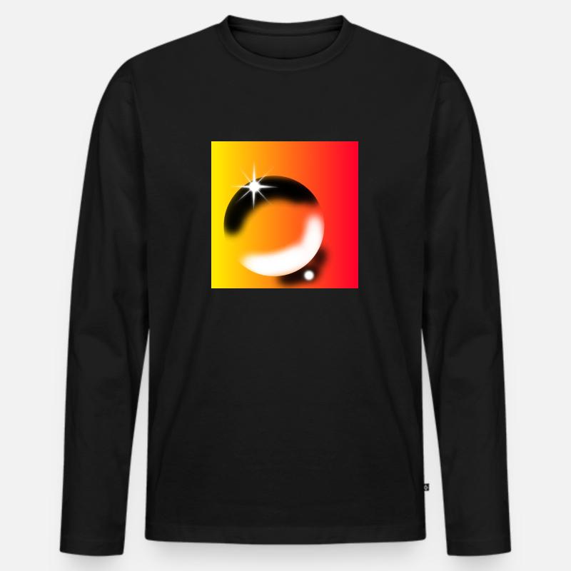 Muster - Männer Premium Bio Langarmshirt - Schwarz