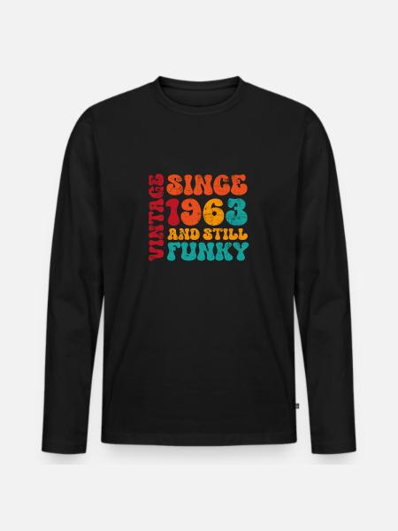 Millésime 1963 - T-shirt manches longues Premium bio Homme - noir