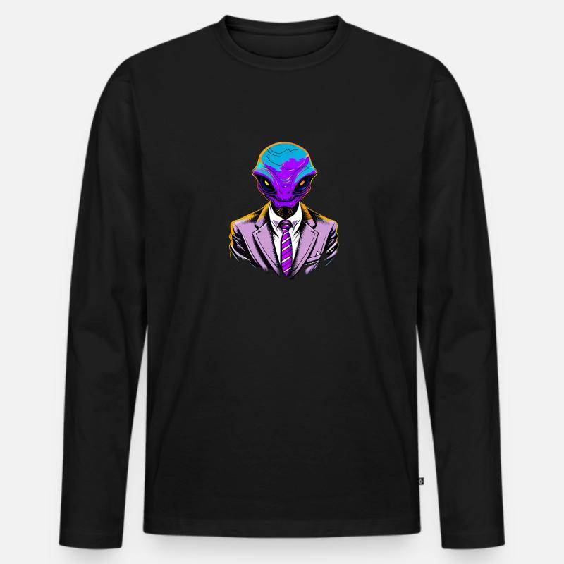 Alien Couture - Männer Premium Bio Langarmshirt - Schwarz