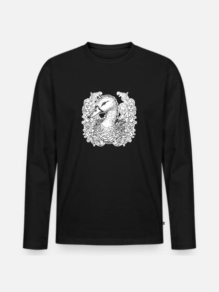 Duck Birds Ducks - Men's Premium Organic Long Sleeve Shirt - black