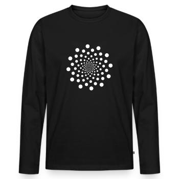 OM Yoga Chakra Flower Spirit Infinite White - T-shirt manches longues Premium bio Homme - noir - Devant - Nico (187cm)