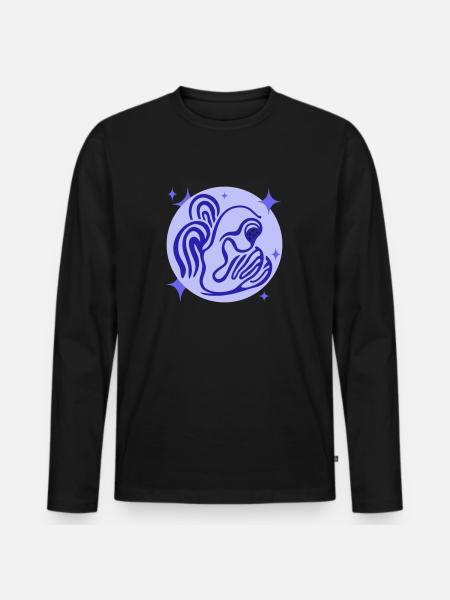 Angels and darkness. Anxious hope - Men's Premium Organic Long Sleeve Shirt - black