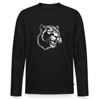 Panther Predator Jungle Wildcat - T-shirt manches longues Premium bio Homme - noir - Devant - Nico (187cm)
