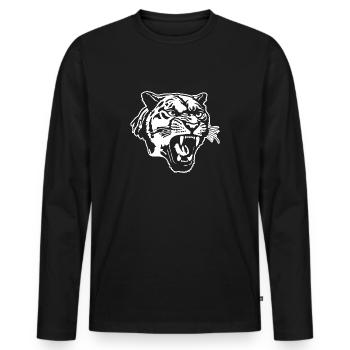 Panther Predator Jungle Wildcat - T-shirt manches longues Premium bio Homme - noir - Devant - Nico (187cm)