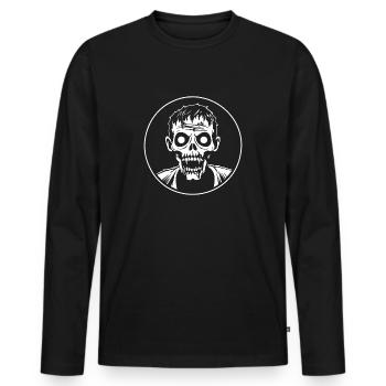 Zombie Undead Halloween Horror - Men's Premium Organic Long Sleeve Shirt - black - Front - Nico (187cm)