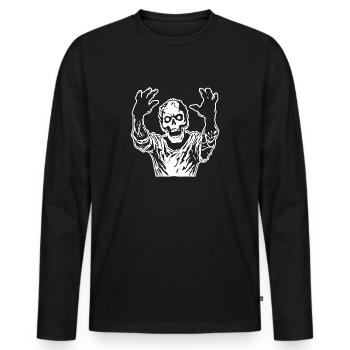 Zombie Undead Halloween Horror - Men's Premium Organic Long Sleeve Shirt - black - Front - Nico (187cm)