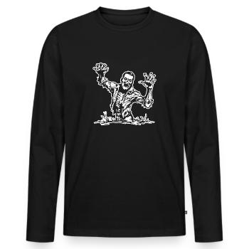 Zombie Undead Halloween Horror - Men's Premium Organic Long Sleeve Shirt - black - Front - Nico (187cm)