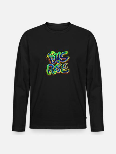 Wege des heiligen Jakobs - Männer Premium Bio Langarmshirt - Schwarz