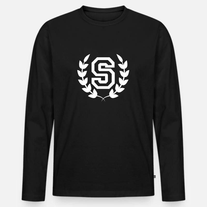 Sport-Briefe - Männer Premium Bio Langarmshirt - Schwarz