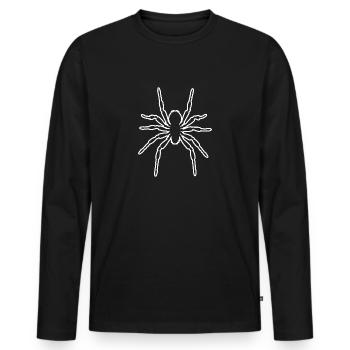 Spinne Spinnen Tiere - Männer Premium Bio Langarmshirt - Schwarz - Vorne - Nico (187cm)