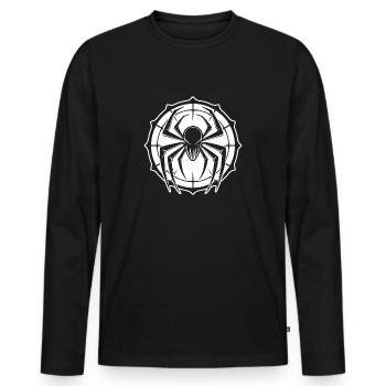 Spinne Spinnen Tiere - Männer Premium Bio Langarmshirt - Schwarz - Vorne - Nico (187cm)