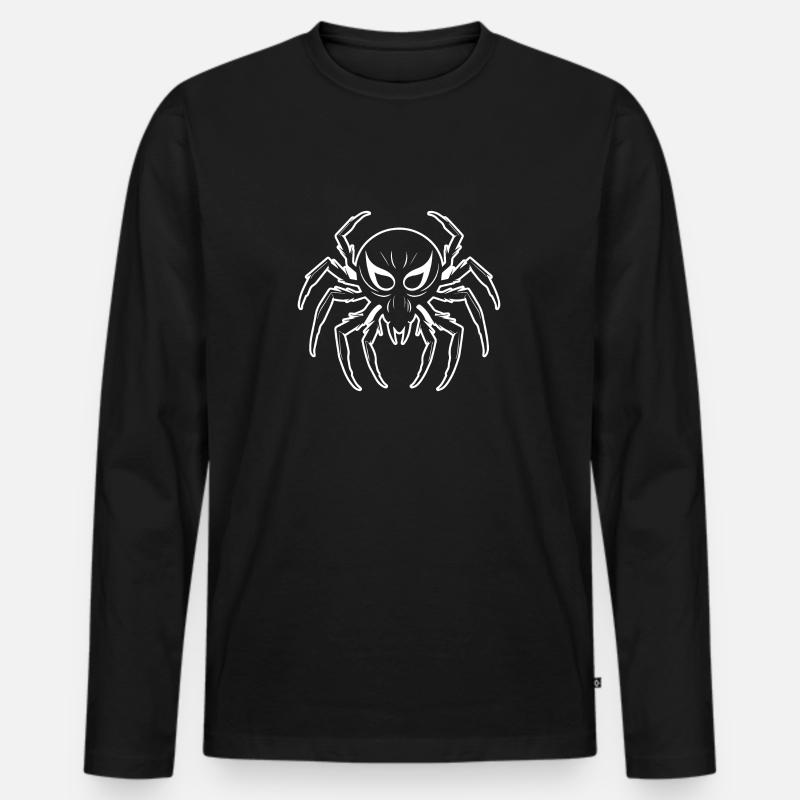 Spinne Spinnen Tiere - Männer Premium Bio Langarmshirt - Schwarz