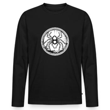 Spinne Spinnen Tiere - Männer Premium Bio Langarmshirt - Schwarz - Vorne - Nico (187cm)