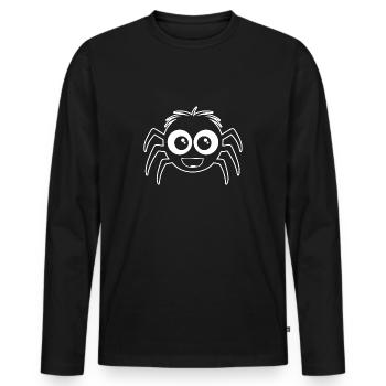 Spinne Spinnen Tiere - Männer Premium Bio Langarmshirt - Schwarz - Vorne - Nico (187cm)